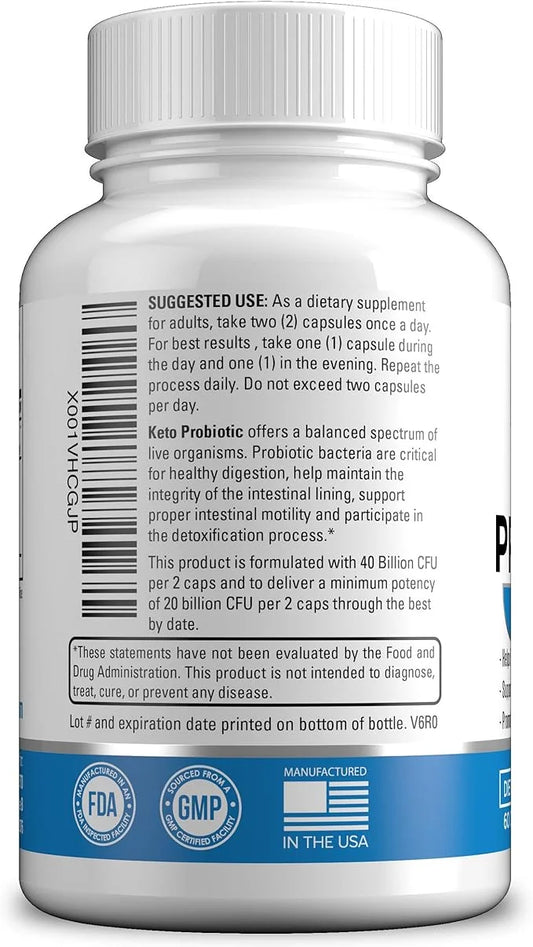 Keto Probiotics with Prebiotic 60 Capsules