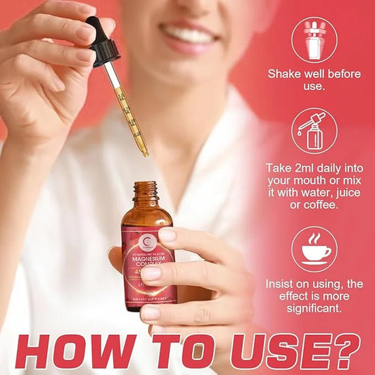 Triple Magnesium Complex Liquid Drops 1,500mg Magnesium B6 for 2 Fl