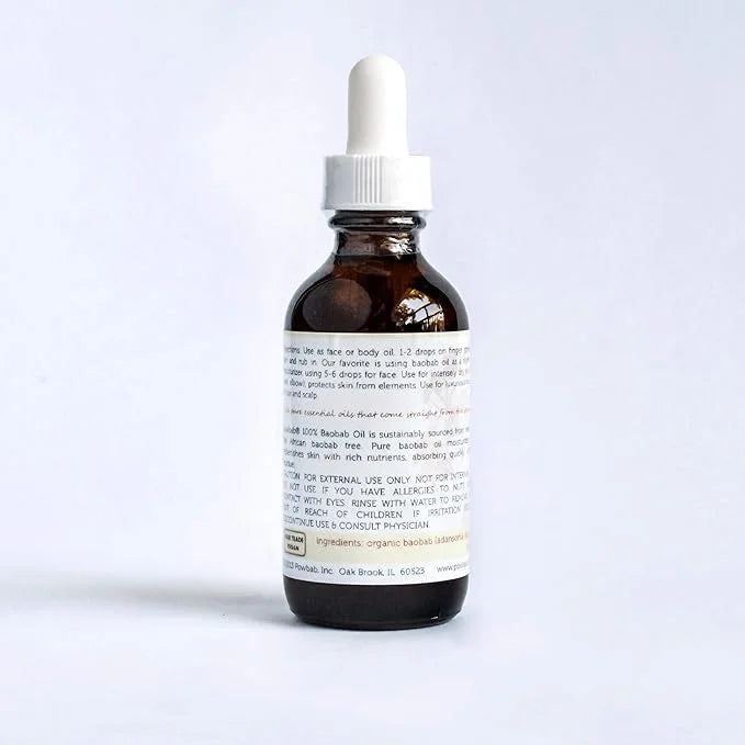 100% Baobab Oil Cold Pressed, Raw Organic Body Oil for Skin, Hair and Nail Repair. Pure Vitamin E Oil for Scars from Baoba...