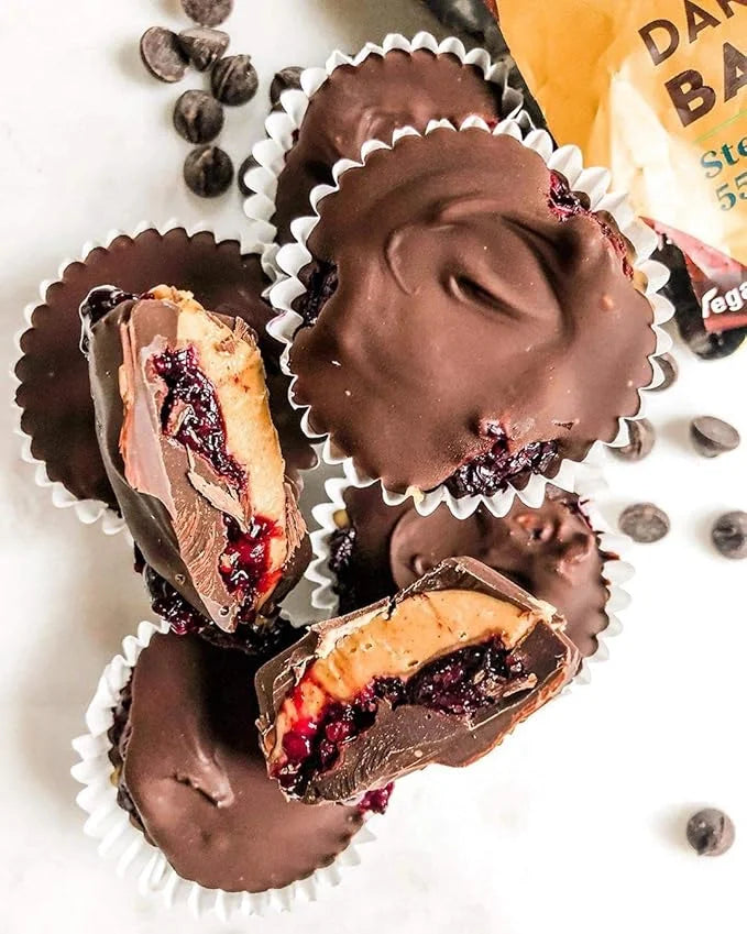 Dark Chocolate Chips by Lily's | Stevia Sweetened, No Added Sugar, Low-Carb, Keto Friendly | 55% Cocoa | Fair Trade, Glute...