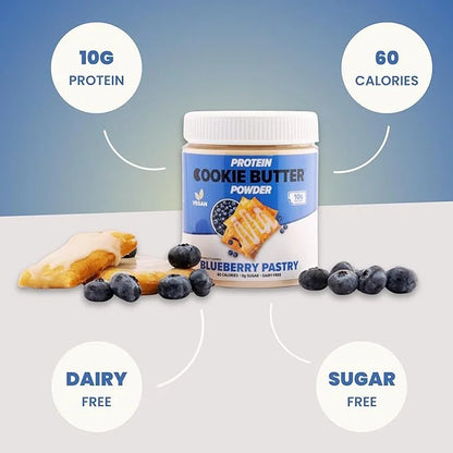 Flexible Dieting Lifestyle Vegan Protein Cookie Butter Powder - Blueberry Pastry | Dairy-Free, Keto-Friendly, Low Carb, Su...