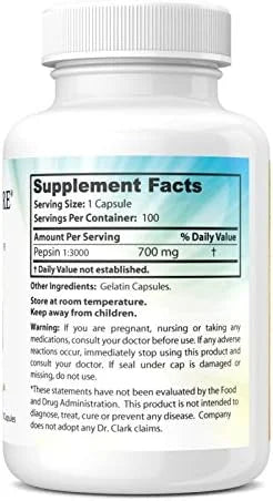Dr. Clark Pepsin Supplement, 700mg, 100