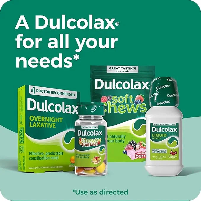 Dulcolax Stimulant Laxative Tablets, Predictable & 5 mg, 50 Count