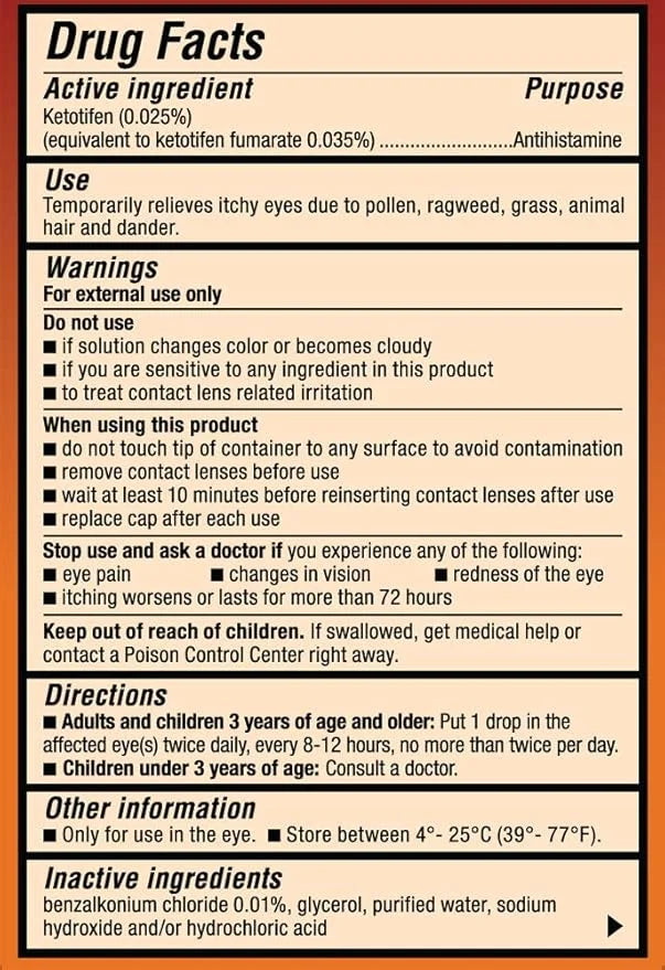 Zaditor Antihistamine Eye Drops, Twin Pack, 5-mL Each