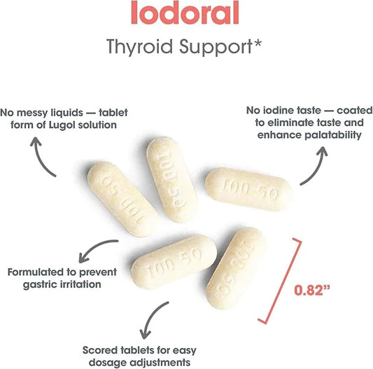 Optimox Iodoral 50 mg Supplement - Potassium Iodide Tablets, High Potency Iodine Tablets, Iodine Supplements for Thyroid S...