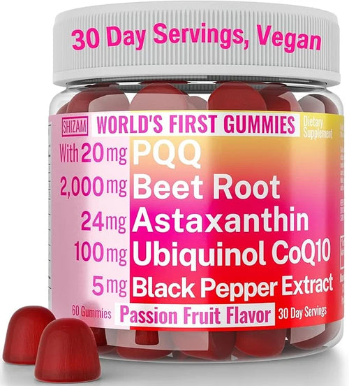 Ubiquinol CoQ10 PQQ Astaxanthin Beets Gummies, CQ-10 CO-Q10 CO-Q10 Q CO-10 CQ10 CQ10 C0Q10 C0Q10 Bioperine 20mg 40mg 40mg ...