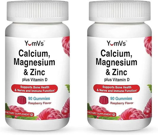 YUM-V'S Calcium, Magnesium, Zinc and Vitamin (90 Count) D3 +