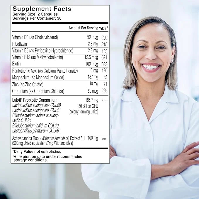 Health & Her Weight Management Probiotic | Perimenopause & Menopause - Clinically Studied 50bn CFU probiotic to Support Gu...