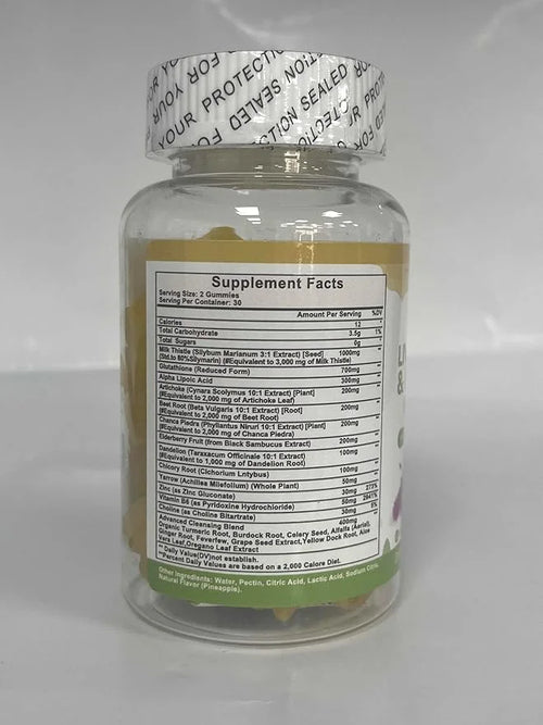 Liver Cleanse Detox & Repair Gummies 24 Potent w/3000MG Milk -60 Count