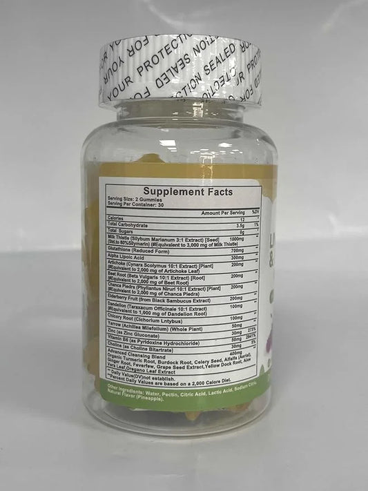 Liver Cleanse Detox & Repair Gummies 24 Potent w/3000MG Milk -60 Count