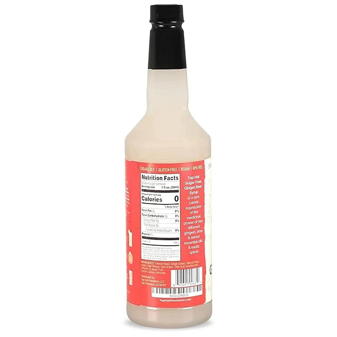 Top Hat Keto Sugar Free Diet Ginger Beer Syrup - Made with Organic Monk Fruit – Zero Sugar Ginger Syrup for Soda Makers - ...
