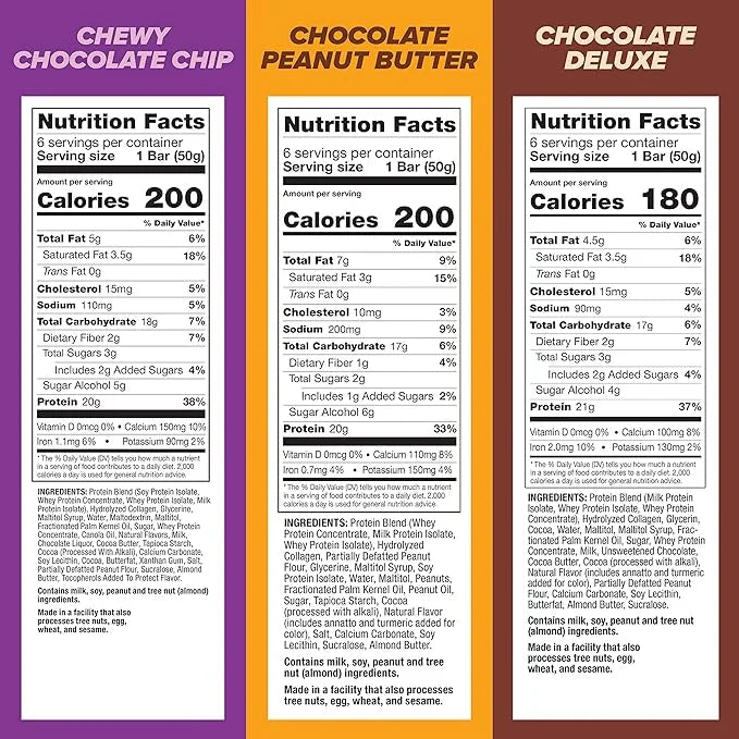Pure Protein Bars Chocolate Variety Pack (18 ct) - Product Image