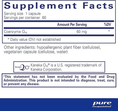 Pure Encapsulations CoQ10 60 mg Q10 Supplement 60 Capsules