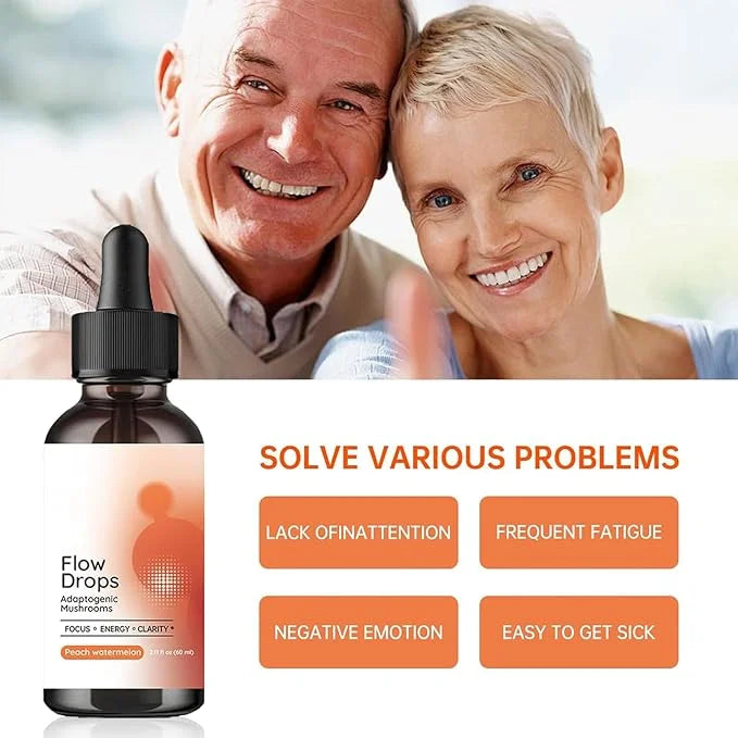 Adaptogen Mushrooms Flow Drops Focus Mental (30ml) 2pcs 2pcs