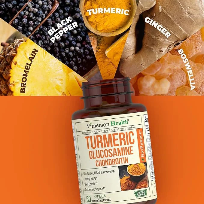 Turmeric & Glucosamine Chondroitin Joint Support 60 Capsules