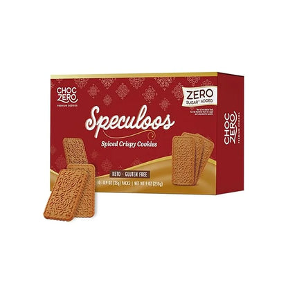 ChocZero Speculoos Cookies, Gluten Free, No Added Sugar, Spiced Windmill Keto Cookie, 30 Cookies Per Box, 9 Ounce (Pack of...