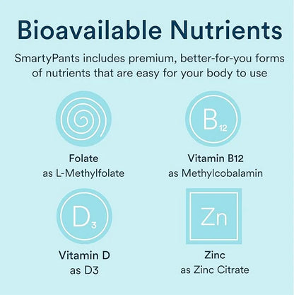 SmartyPants Multivitamin for Men & Women: D3, C, B12, B6, B6, Vitamin 3 Fish 180 Count (30 Day