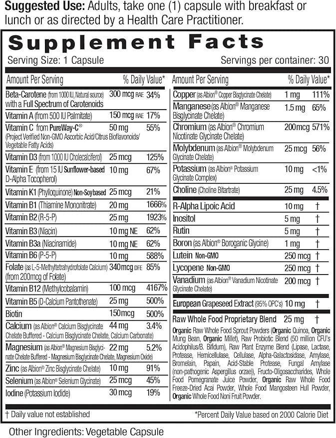 EMERALD LABS Women's 1-Daily Multi 30 Vegetable