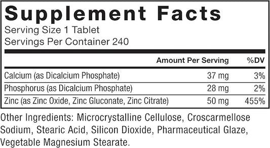 Force Factor Zinc 50mg, Zinc Supplements with Zinc Oxide Powder, Zinc Gluconate, and Zinc Citrate for Immune Support and I...