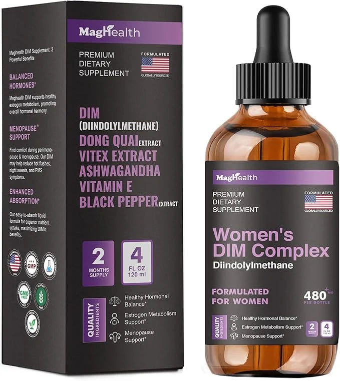 DIM Supplement | with Ashwagandha, Dong Quai, Vitex Extracts, 200mg Diindolylmethane - Hormone Balance, Menopause Suppleme...