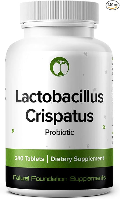 Lactobacillus Crispatus Probiotic Supplement 240 Tablets 3 Billion CFU Probiotics for Women Supports Vaginal Digestive & G...