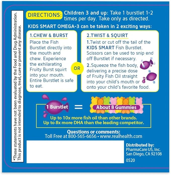 Real Health Bioglan Kids Smart Omega 3 Fish 30 Chewable 3)