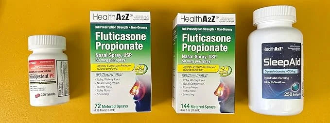 HealthA2Z® Fluticasone Propionate Nasal Spray 50 mcg 24 Hour 144 Sprays 0.62 fl (18.2mL) |