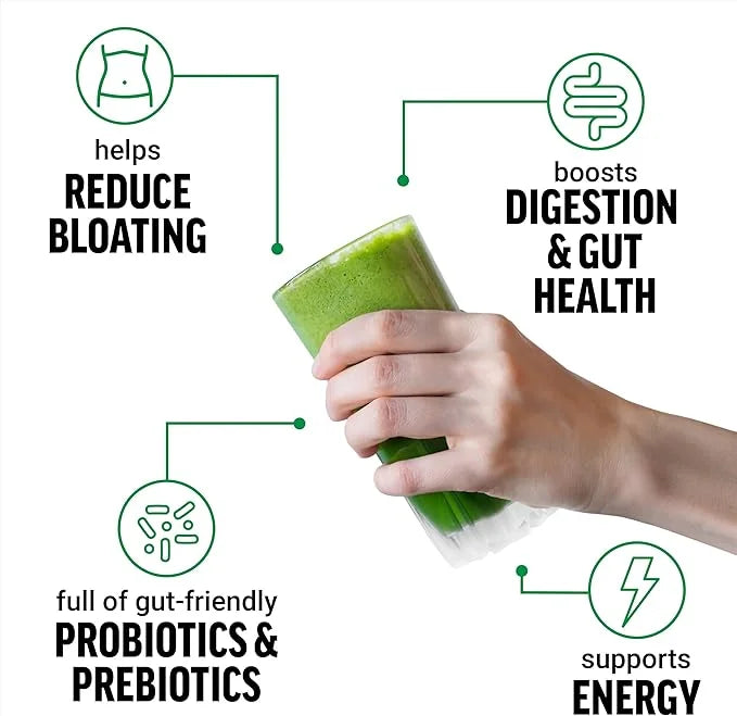 Force Factor Smarter Greens Daily Wellness Powder, Greens Superfood Powder to Support Gut Health, Bloating, & Digestion, w...