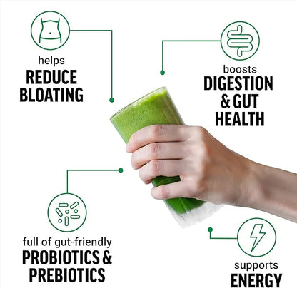 Force Factor Smarter Greens Daily Wellness Powder, Greens Superfood Powder to Support Gut Health, Bloating, & Digestion, w...