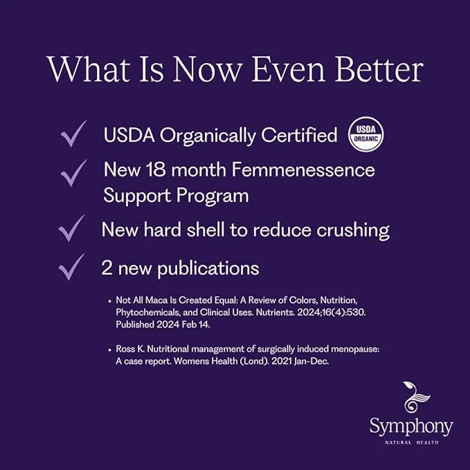 Femmenessence MacaPause – Clinically Proven for Post Menopause, Natural Hormone Balance Supplements for Women, Bone and He...
