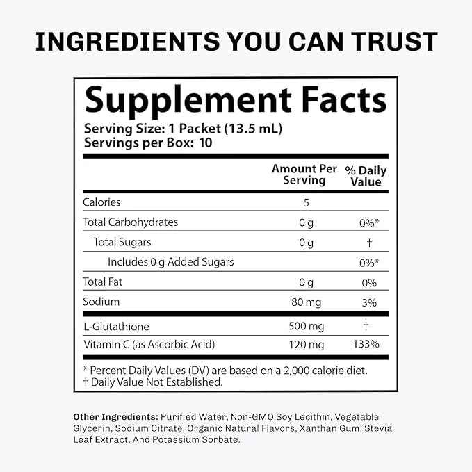 Aurora Nutrascience Micro-Liposomal Liquid Glutathione, Immune System Support, Antioxidant, 500 mg per Serving, 10 Single-...