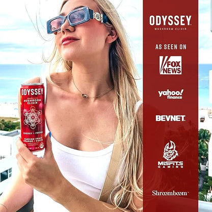 Odyssey Elixir Sparkling Adaptogen Drink, Low 12 Fl 12 Pack