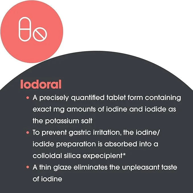 Optimox Iodoral 12.5mg Supplement – Iodine for Thyroid Support, Potassium Iodide Tablets, Lugol Solution, Daily Vitamins &...