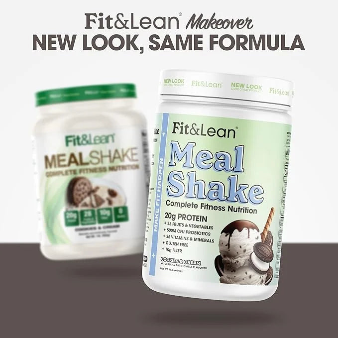 Fit & Lean Meal Shake, Fat Burning Meal Replacement, Meal Replacement with Protein, Fiber, Probiotics and Organic Fruits &...