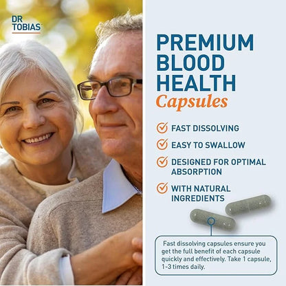 Dr. Tobias Blood Pressure Support Supplement B6, B12, B12, Niacin, 90 Capsules
