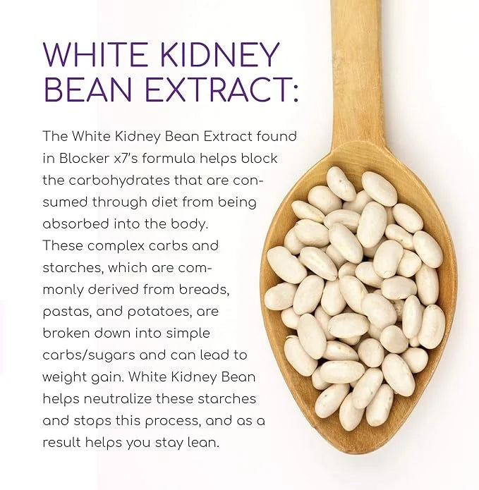 BioGenetic Labs Carb Blocker X7 - White Kidney Bean Cheat Pill - Keto-Friendly - Carb Blocker Pills for Women and Men - Ap...