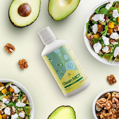 LevelUp Clean MCT Oil - 100% Caprylic C8 for Energy, Focus, Weight Management, Gut Health, Brain Superfuel - Keto Suppleme...