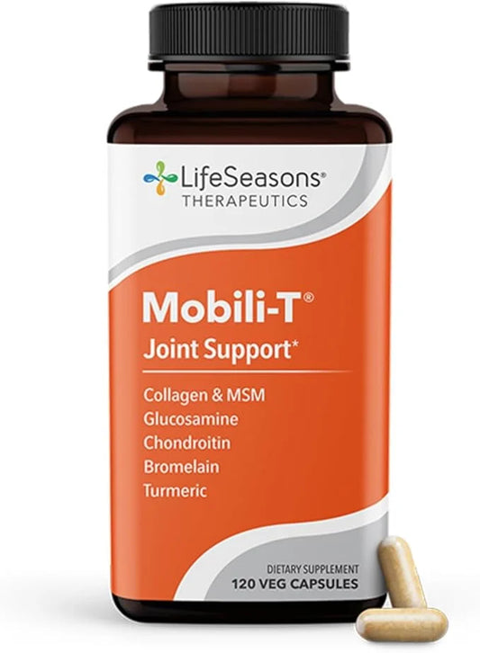LifeSeasons Mobili-T - Joint Support Supplement - Glucosamine Chondroitin MSM Collagen Bromelain & Turmeric - Reduce Infla...