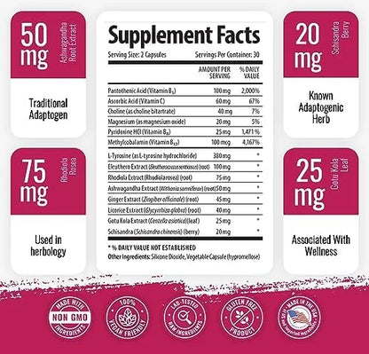 1 Body Ashwagandha Complex Supplement 180 Vegan