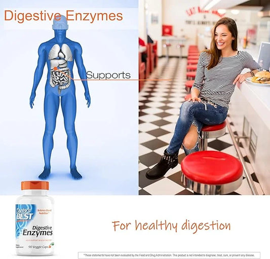 Doctor's Best Digestive Enzymes Non-GMO Vegetarian 90 Veggie