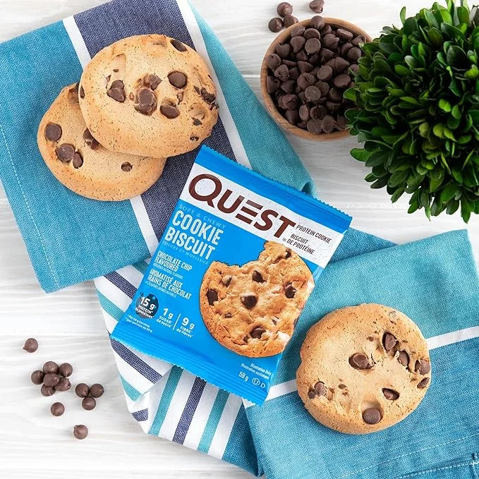 Quest Nutrition Chocolate Chip Protein Cookie; Keto Friendly; High Protein; Low Carb; 12 Count - Product Image