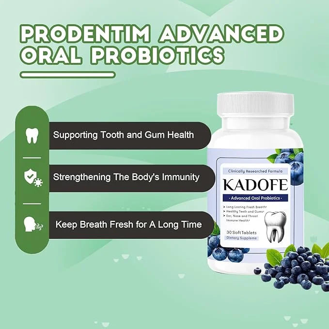 Oral Probiotics for Gums and Teeth Health & Fresh Breath, 3.5 Billion Advanced Oral Probiotics for Mouth Bad Breath, Chewa...