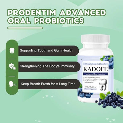 Oral Probiotics for Gums and Teeth Health & Fresh Breath, 3.5 Billion Advanced Oral Probiotics for Mouth Bad Breath, Chewa...