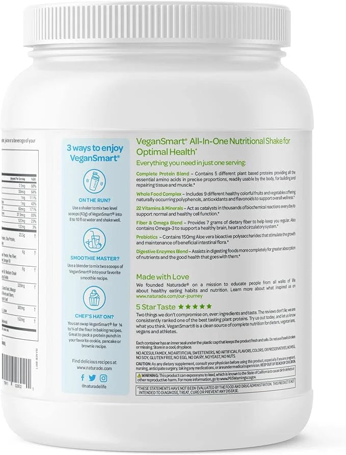 Vegansmart Naturade Plant Based Vegan Protein Powder (15 Servings)