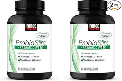 Force Factor ProbioSlim + Prebiotic Fiber 120 Capsules