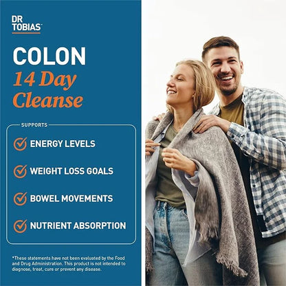 Dr. Tobias Colon 14 Day Cleanse, 2 Bottles 28 Capsules (1-2 Daily)