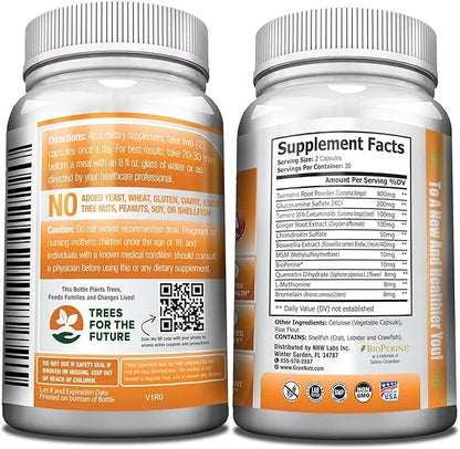 Turmeric Curcumin with Black Pepper 180 Capsules (3 Bottles)