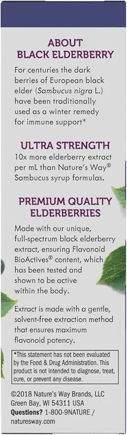 Nature's Way Sambucus Elderberry Drops 6400mg of 1 mL, 1 Fl.