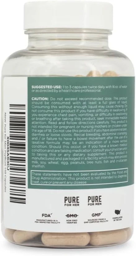 Daily Psyllium Husk Fiber Supplement by 2,175mg Per 150 Capsules