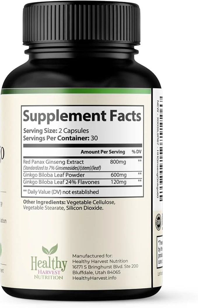 Ginkgo Biloba & Ginseng 60 Capsules